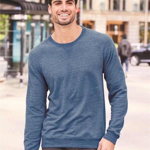 Unisex Snow Heather French Terry Crewneck Sweatshirt Thumbnail